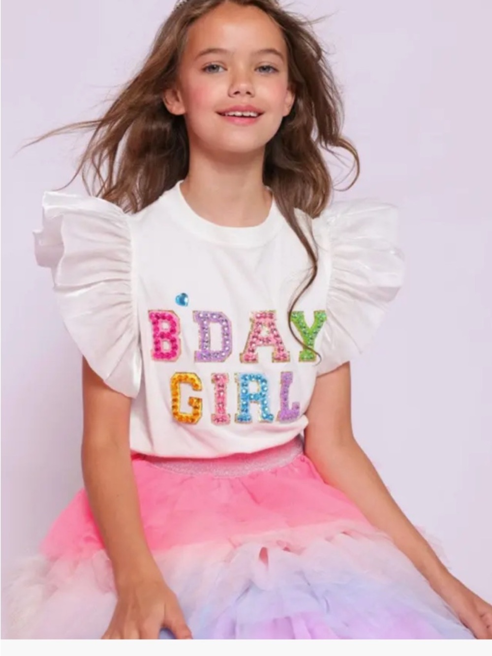 Birthday Girl Gem Ruffle Shirt
Lola + The Boys